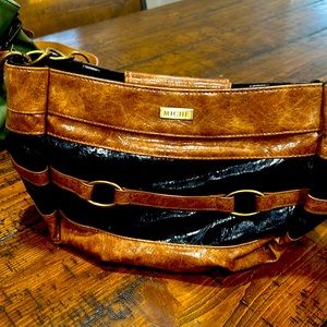 Miche Tan and Navy Bag
